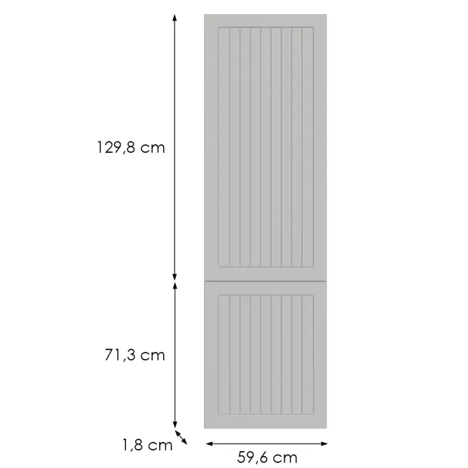 Kuchynská predná časť D60zl(L/P)H5 K252 Biely Gri,2