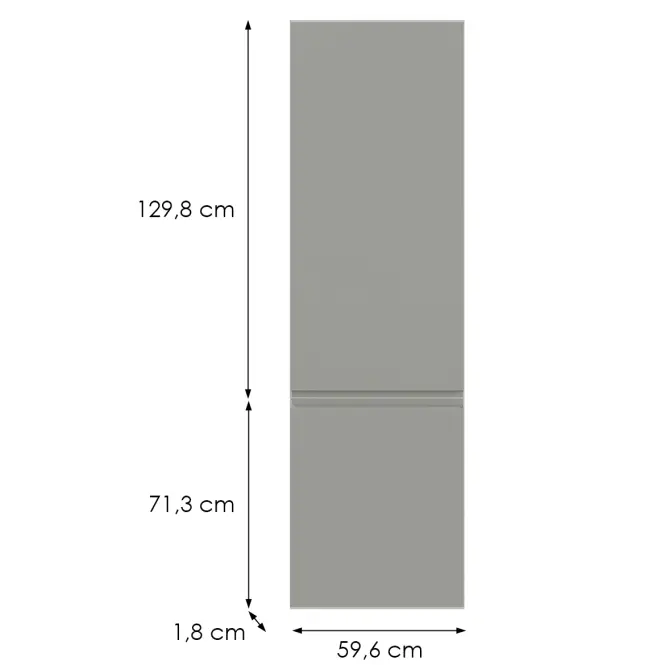 Kuchynská predná časť D60zl P T8 K261 Sivá Matná Grii,2