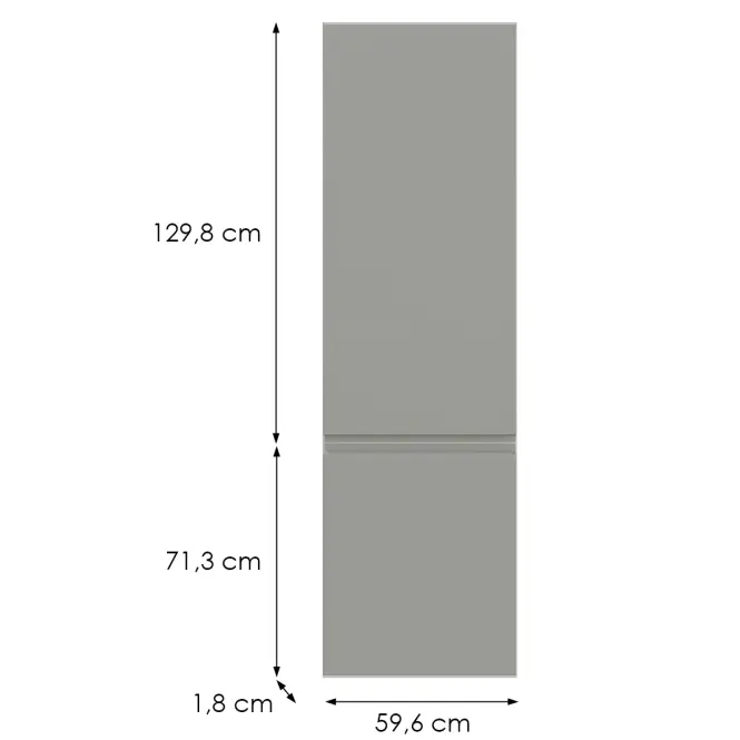 Kuchynská predná časť D60zl L T8 K261 Sivá Matná Grii,2