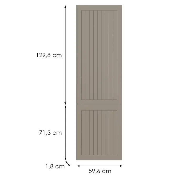 Kuchynská predná časť D60zl(L/P) H5 K257 Kašmír Matná Grii,2