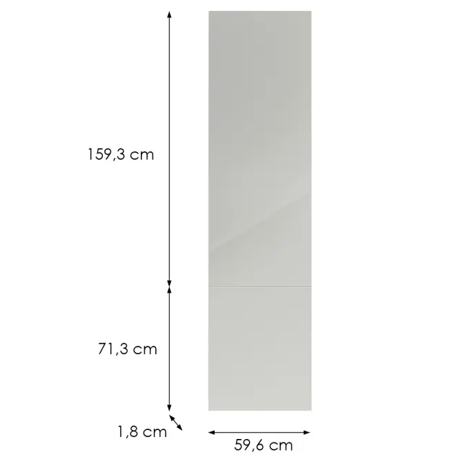 Kuchynská predná časť D60zln(L/P) L9 K900 Bianco Hg Griii,2