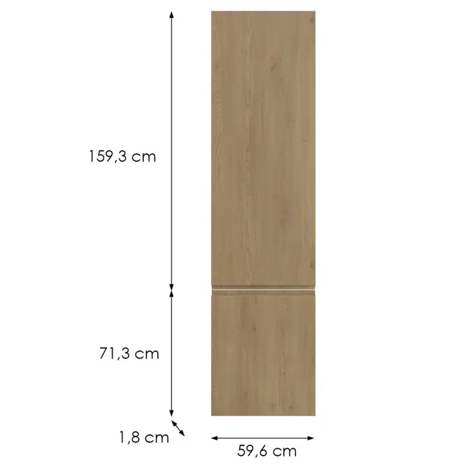 Kuchynská predná časť D60zln L T8 K282 Dub Cremona Grii,2