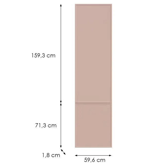 Kuchynská predná časť D60zln(L/P) O6 K276 Antická ružová Gr Ii,2