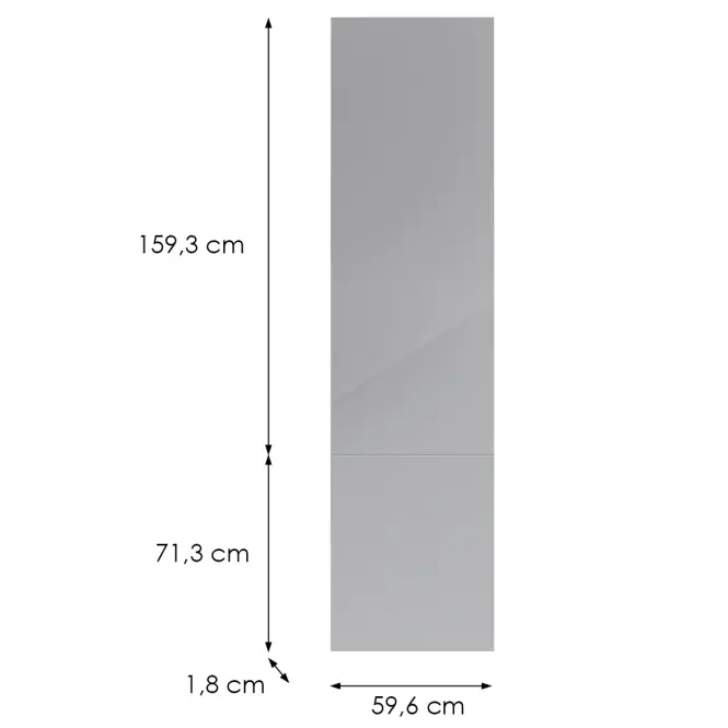Kuchynská predná časť D60zln(L/P) L9 K268 Sivá Hg Griii,2