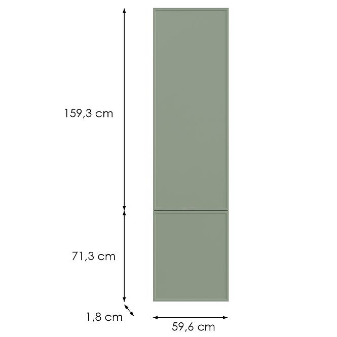 Kuchynská predná časť D60zln(L/P) O6 K-279 Olivový Grii
