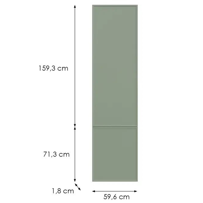 Kuchynská predná časť D60zln(L/P) O6 K-279 Olivový Grii,2