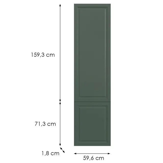 Kuchynská predná časť D60zln(L/P)  V6 K274 Zelený labrador G,2