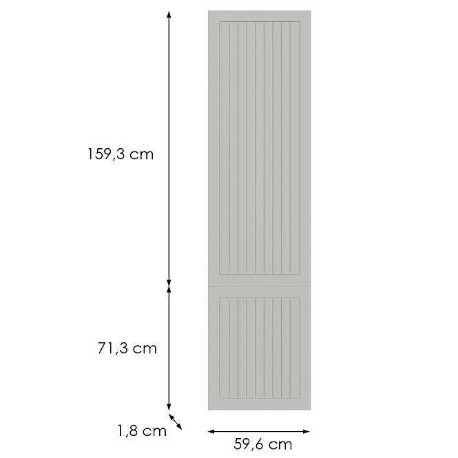 Kuchynská predná časť D60zln(L/P) H5 K252 Biely Gr I