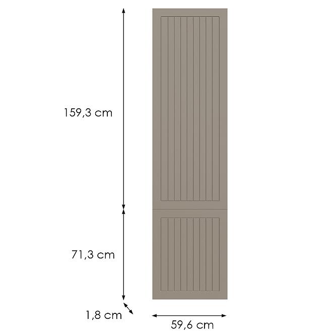 Kuchynská predná časť D60zln(L/P) H5 K257 Kašmír Matná Grii
