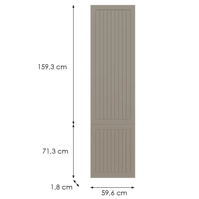 Kuchynská predná časť D60zln(L/P) H5 K257 Kašmír Matná Grii,2