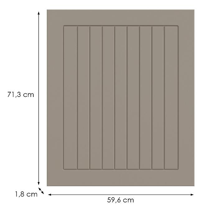 Kuchynská predná časť D60zs H5 K257 Kašmír Matná Grii