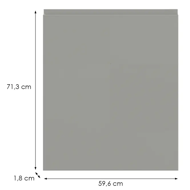 Kuchynská predná časť D60zs  T8 K261 Sivá Matná Grii,2