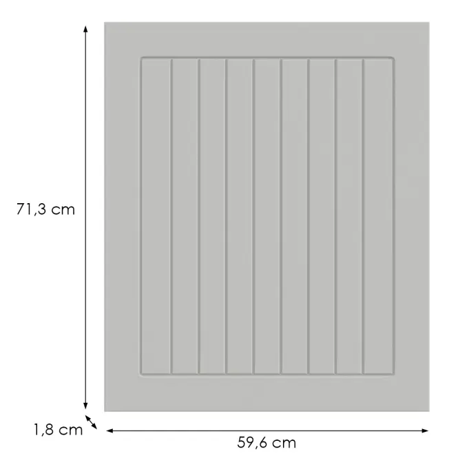 Kuchynská predná časť D60zs H5 K252 Biely Gr I,2