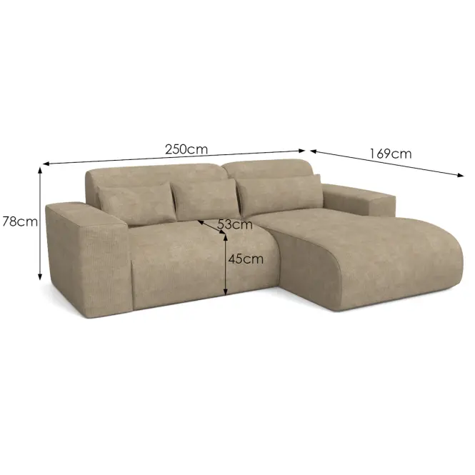 Rohová sedacia súprava Lumo Mini P Artico Beige,4