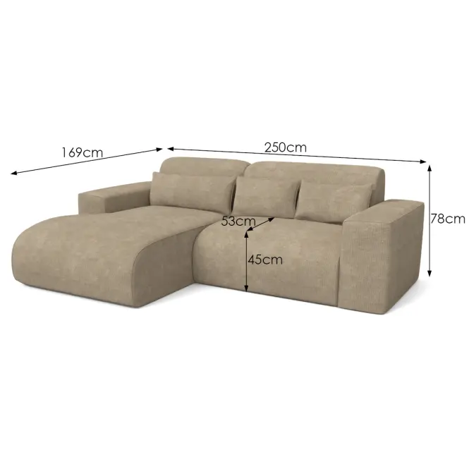 Rohová sedacia súprava Lumo Mini L Artico Beige