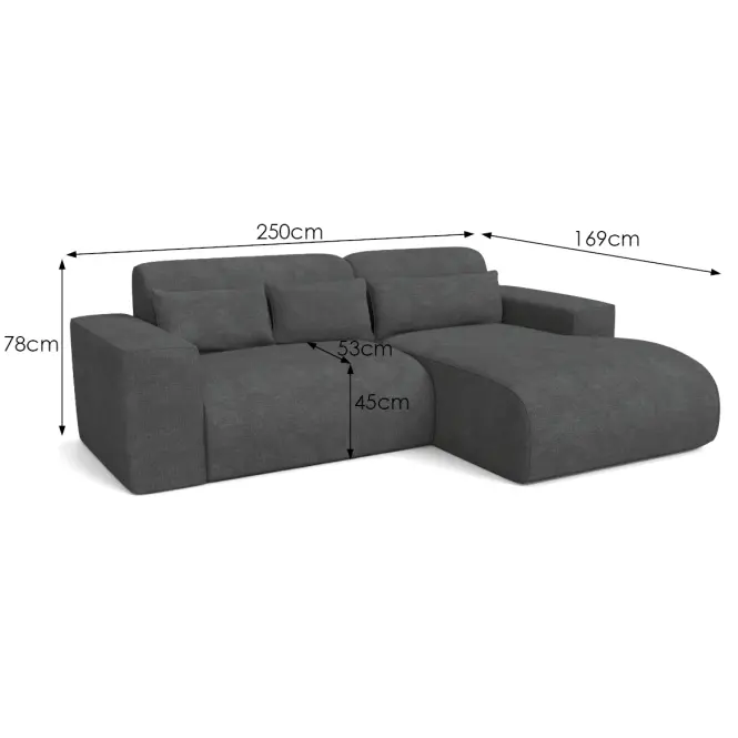 Rohová sedacia súprava Lumo Mini P Artico Anthracite,4