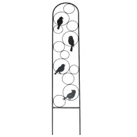 Kovová opora pre rastliny s motívom vtákov 120x23 1050-1239C