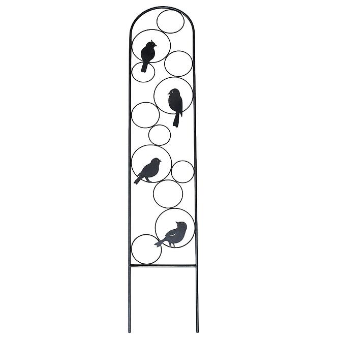 Kovová opora pre rastliny s motívom vtákov 120x23 1050-1239C