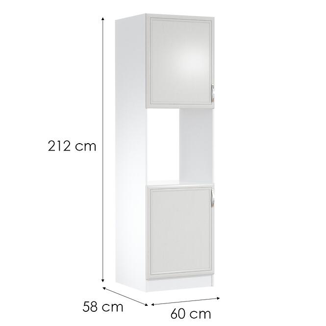 Kuchynská Skrinka Sycylia D60p L Biely/Dub Lancelot,2