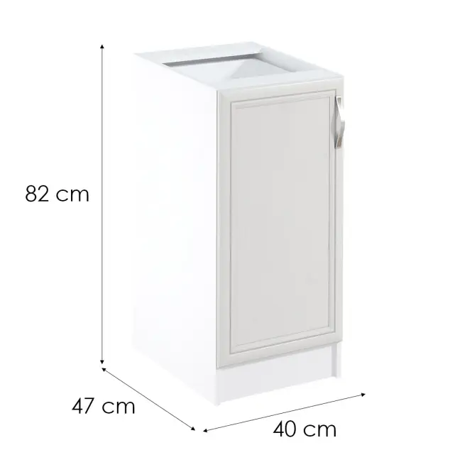 Kuchynská Skrinka Sycylia D40 L Biely/Dub Lancelot,2