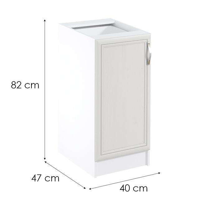 Kuchynská Skrinka Sycylia D40 L Biely/Dub Lancelot,2