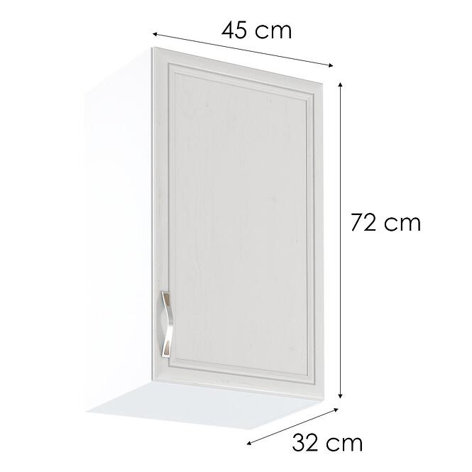 Kuchynská Skrinka Sycylia G45 Biely/Dub Lancelo,2