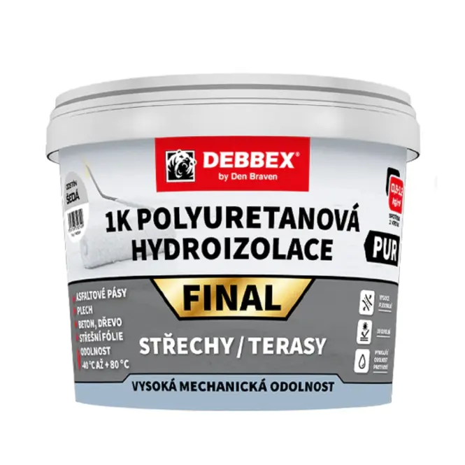 Debbex 1K polyuretánová hydroizolácia Final 4 kg