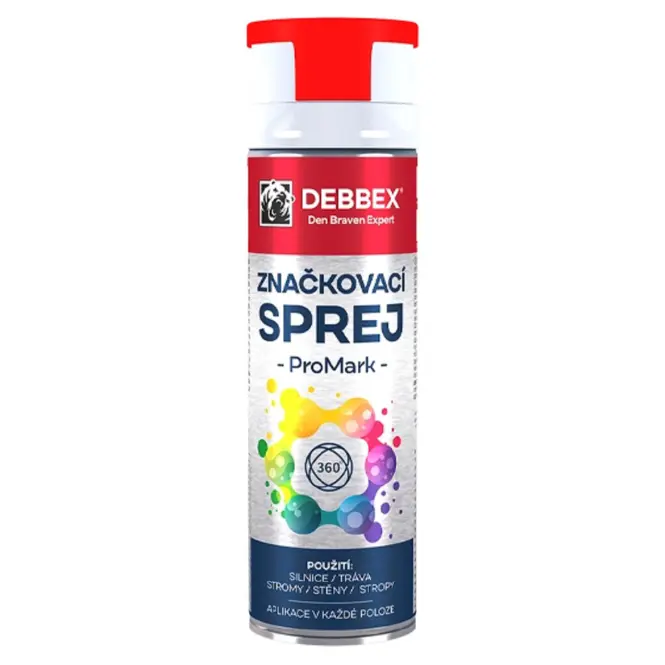 Debbex značkovací sprej Promark červená 500 ml