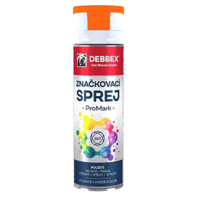 Debbex značkovací sprej Promark oranžová 500 ml