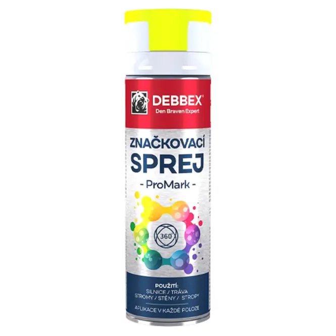 Debbex značkovací sprej Promark žltá 500 ml