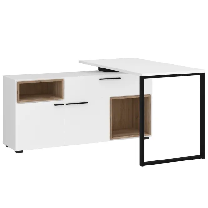 Rozšírenie Písací stôl Marlow Mrlb02 Biela Alpina/Čierna,4