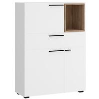 Komoda Marlow MRLK01 3D1S biela alpská/dub honey castello
