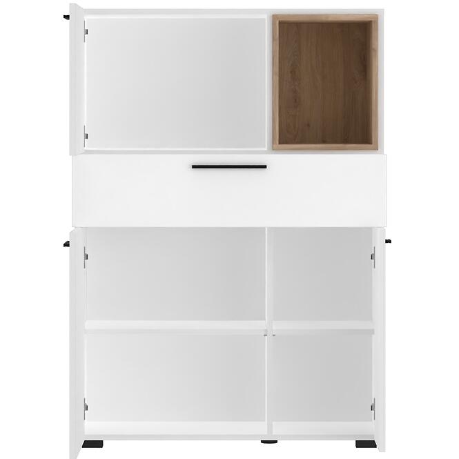 Komoda Marlow MRLK01 3D1S biela alpská/dub honey castello,3