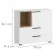 Komoda Marlow MRLK02 1D2S biela alpská/dub honey castello,2