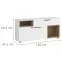 Komoda Marlow MRLK04 2D1S biela alpská/dub honey castello,2