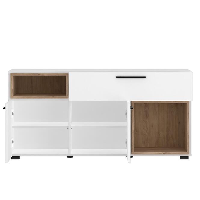 Komoda Marlow MRLK04 2D1S biela alpská/dub honey castello,3