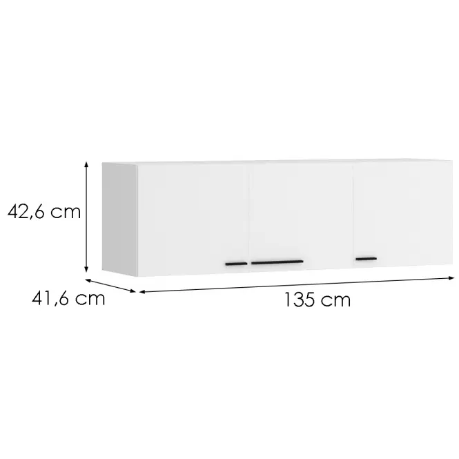 Závesná skrinka Marlowe MRLS01 3D biela alpská,2