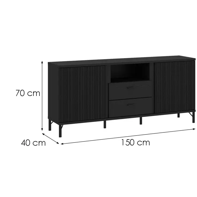 TV stolík Lusaka LUSF01 U201/U201 2D2S grafit,2