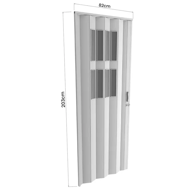 Zhrňovacie dvere PVC Modena Off-White,3
