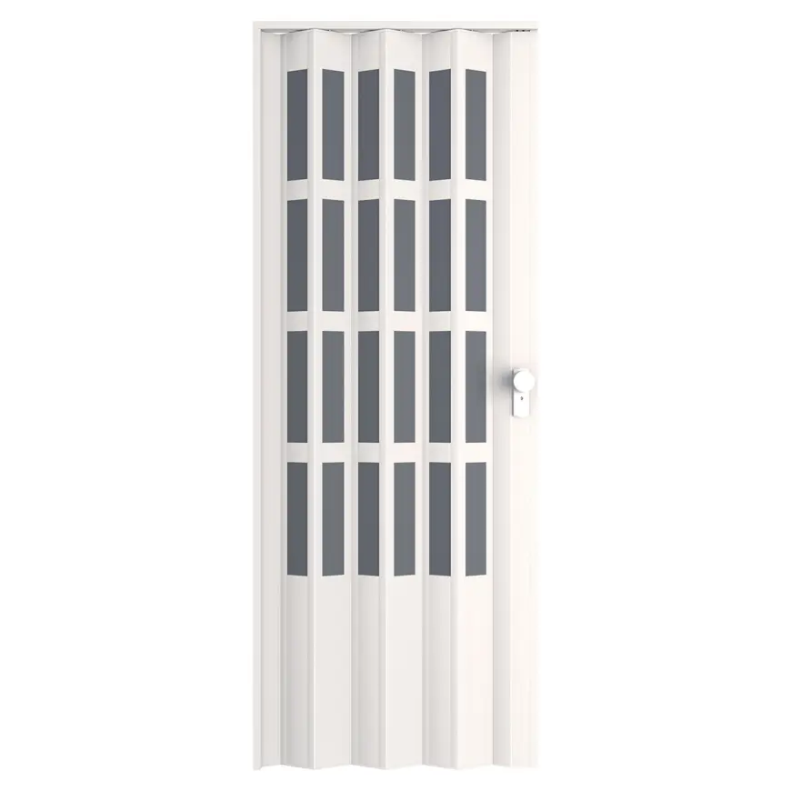 Zhrňovacie dvere PVC Lugano Off-White