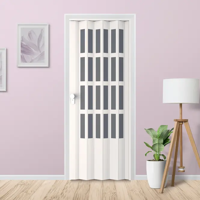 Zhrňovacie dvere PVC Lugano Off-White,5