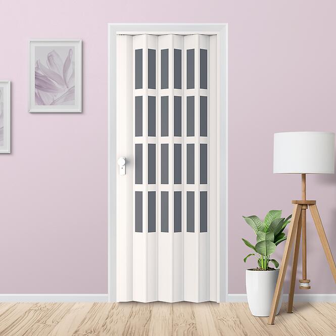 Zhrňovacie dvere PVC Lugano Off-White,5