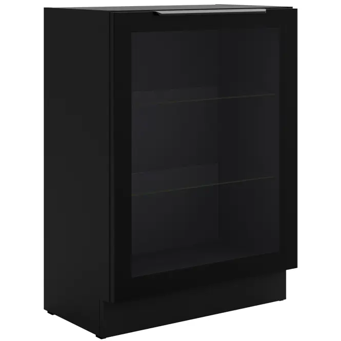 Vitrína Čierna/Čierna 60dw 1f Bb