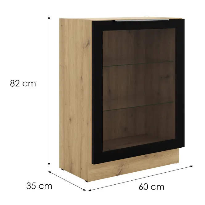 Vitrína Čierna/Artisan 60dw 1f Bb