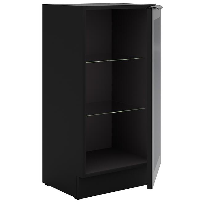 Kuchynská skrinka - vitrína čierna/čierna 40DW 1F BB,3