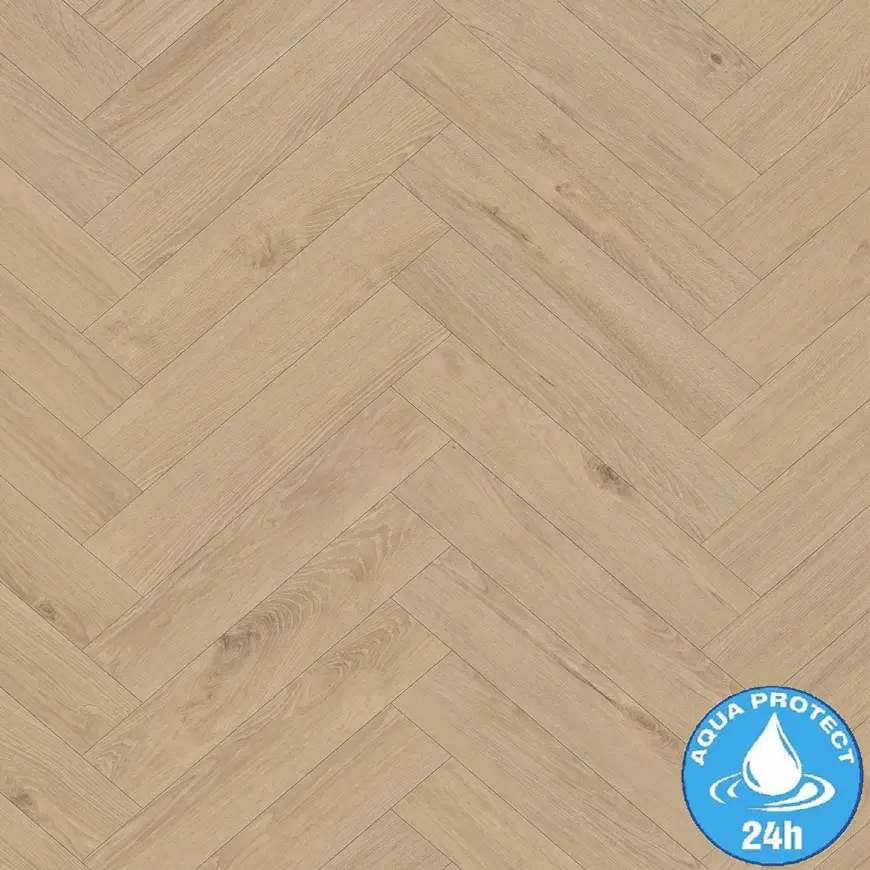 Laminátová podlaha vodeodolná Dub Blonde Montanara 8mm AC5 Herringbone K847