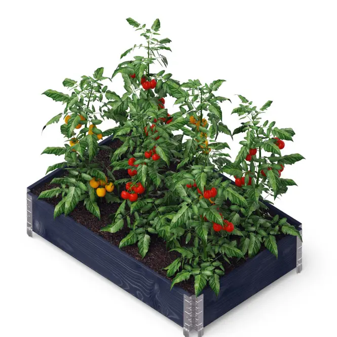 Záhradný kvetinový záhon Eco Gray 120x80x19.5 cm,4