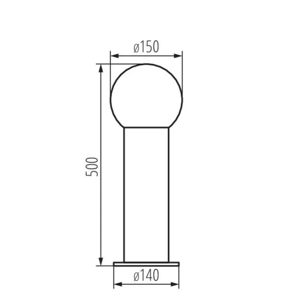 Záhradná Luster STONO 50 46083 GRAPHITE LP1,4