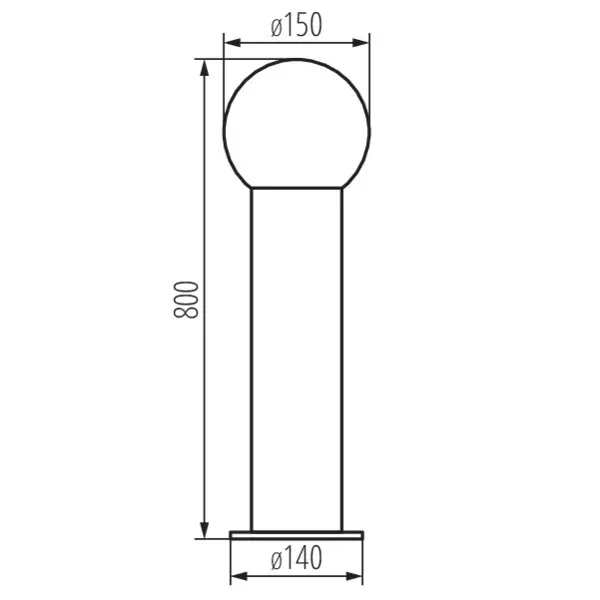 Záhradná Luster STONO 80 46085 GRAPHITE LP1,4