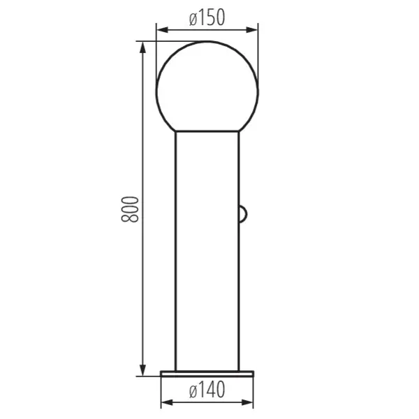Záhradná Luster STONO 80 46086 SENSOR GRAPHITE LP1